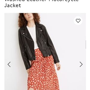Madewell Washed Leather Jacket - XL
